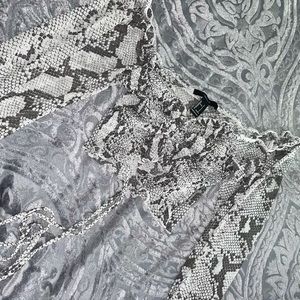 Forever21 snake print off the shoulder crop top